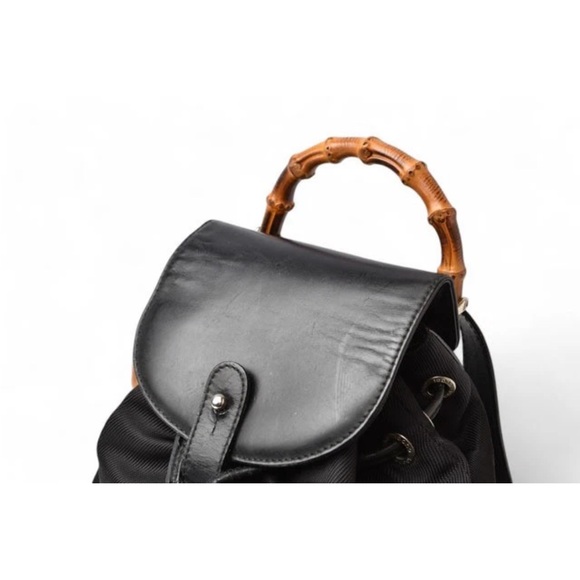Gucci Black Backpack with Bamboo Accents main image 7